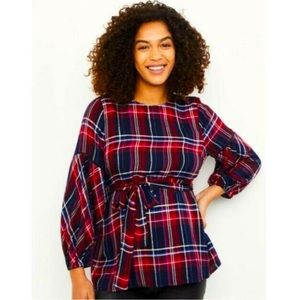 Motherhood Maternity Medium Red Balloon Sleeve Top